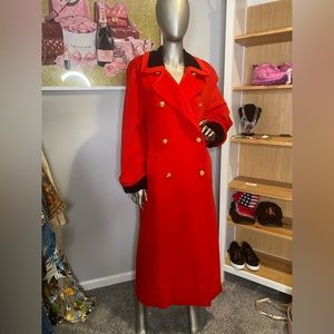 Women’s Red Escada Margaretha Ley Wool Coat